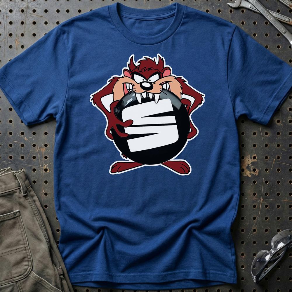 Seat TAZ Unisex T-Shirt , Bomuld-Beklædning-Seat-Blå Royal-S-Garage Culture Shop- garage - man cave - merchandise