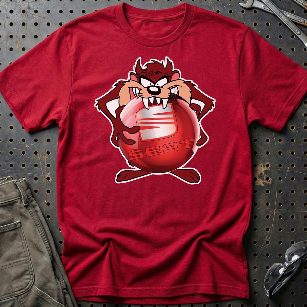 Seat TAZ Unisex T-Shirt , Bomuld-Beklædning-Seat-Rød-S-Garage Culture Shop- garage - man cave - merchandise