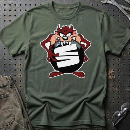 Seat TAZ Unisex T-Shirt , Bomuld-Beklædning-Seat-Grøn Militær-S-Garage Culture Shop- garage - man cave - merchandise
