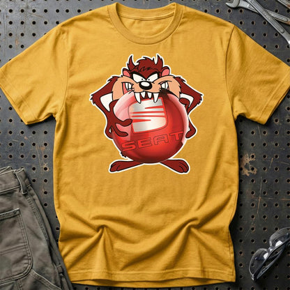 Seat TAZ Unisex T-Shirt , Bomuld-Beklædning-Seat-Guld-S-Garage Culture Shop- garage - man cave - merchandise