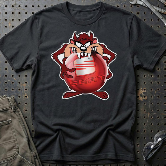 Seat TAZ Unisex T-Shirt , Bomuld-Beklædning-Seat-Sort-S-Garage Culture Shop- garage - man cave - merchandise