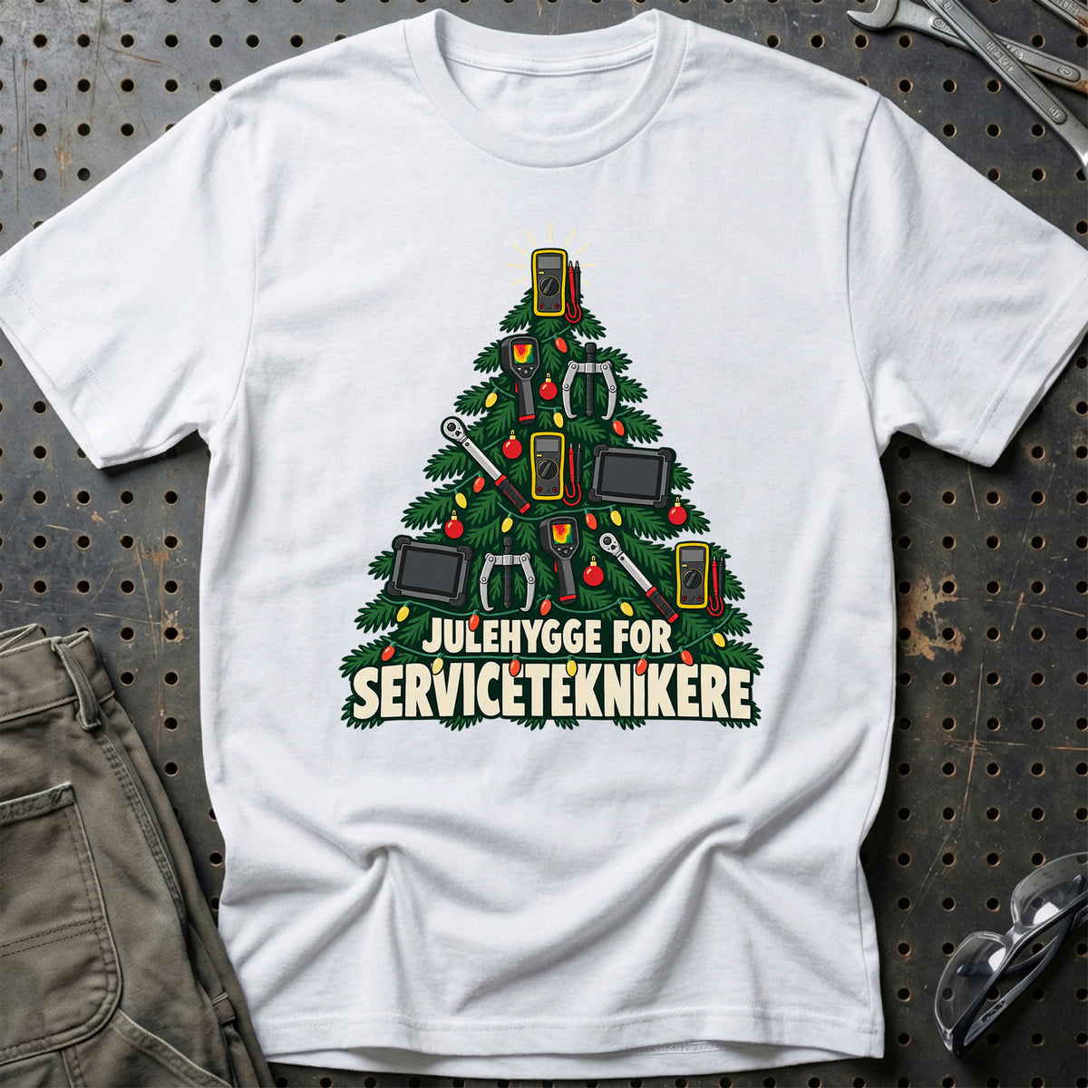 
Servicetekniker – Julehygge – Unisex T-Shirt – Hvid