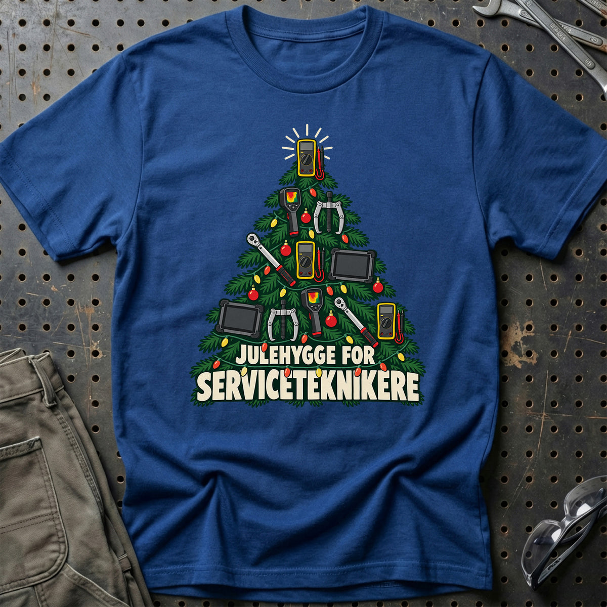 
Servicetekniker – Julehygge – Unisex T-Shirt – Blå Royal