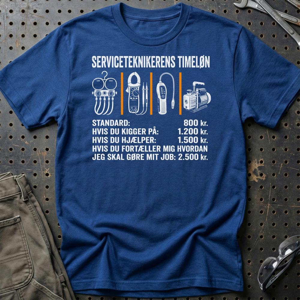 
Produktbillede af Serviceteknikerens Timeløn T-Shirt