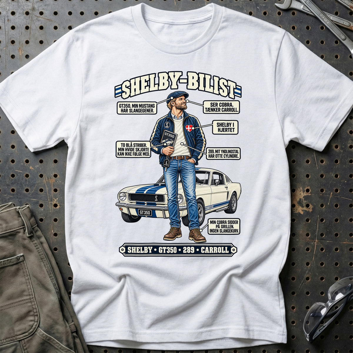 
Shelby-Bilist T-Shirt – Hvid