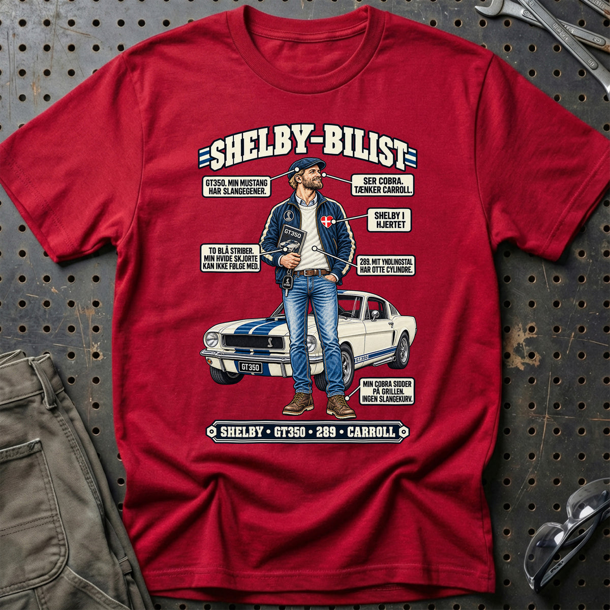 
Shelby-Bilist T-Shirt – Rød