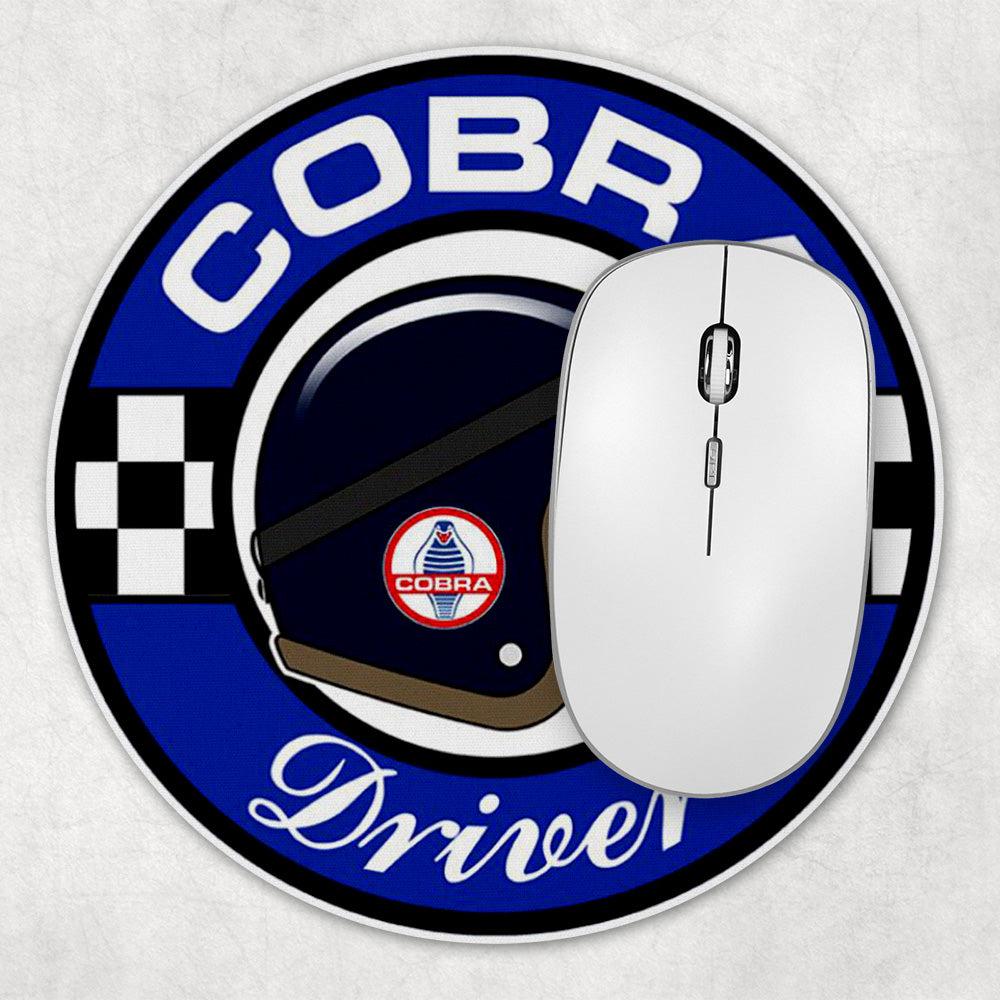 Shelby Cobra Driver Runde Skilte , Musemåtte Rundt , Kop Underlag, Underlagssæt-Runde Skilte-AC-Garage Culture Shop- garage - man cave - merchandise