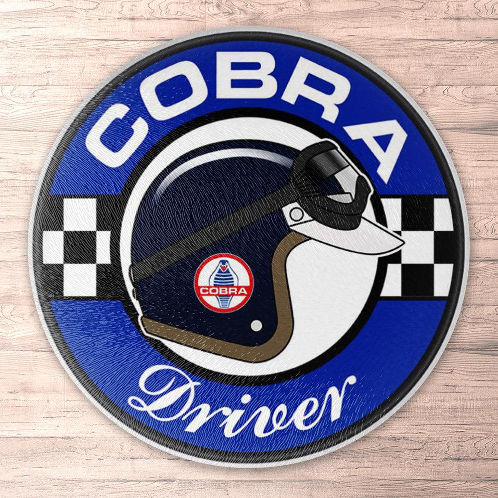Shelby Cobra Driver Runde Skilte , Musemåtte Rundt , Kop Underlag, Underlagssæt-Runde Skilte-AC-Garage Culture Shop- garage - man cave - merchandise