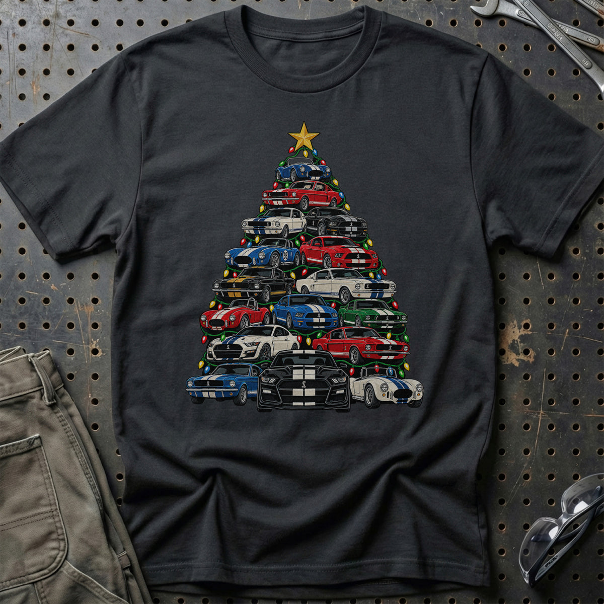Shelby Juletræ T-Shirt-Beklædning-Shelby-Sort-S-Garage Culture Shop- garage - man cave - merchandise