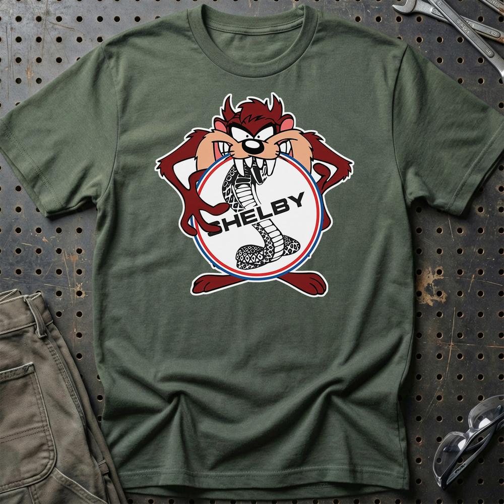 Shelby TAZ T-Shirt-Beklædning-Shelby-Grøn Militær-S-Garage Culture Shop- garage - man cave - merchandise