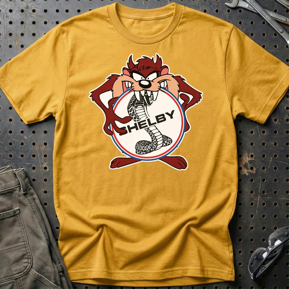 Shelby TAZ T-Shirt-Beklædning-Shelby-Guld-S-Garage Culture Shop- garage - man cave - merchandise