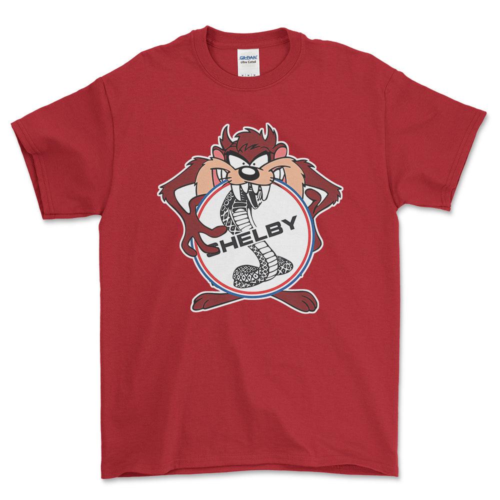 Shelby TAZ Unisex T-Shirt , Bomuld-Beklædning-Shelby-Rød-S-Forside-Garage Culture Shop- garage - man cave - merchandise