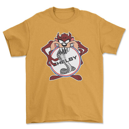 Shelby TAZ Unisex T-Shirt , Bomuld-Beklædning-Shelby-Guld-S-Forside-Garage Culture Shop- garage - man cave - merchandise