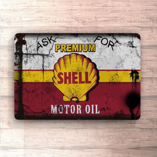 Shell Motorolie Skilte, Musemåtte, Dørmåtte , Plakat-Skilte-Motoroil-Garage Culture Shop- garage - man cave - merchandise