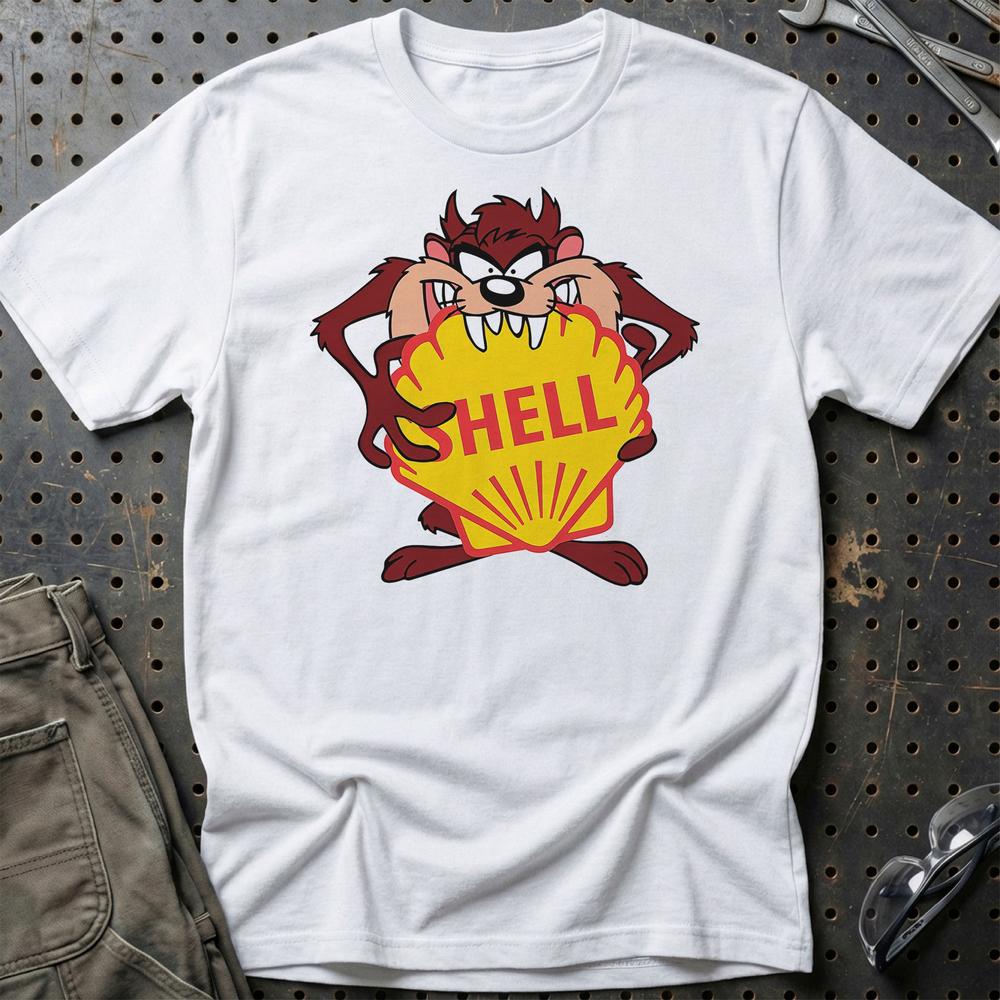 Shell TAZ T-Shirt-Beklædning-Motoroil-Hvid-S-Garage Culture Shop- garage - man cave - merchandise