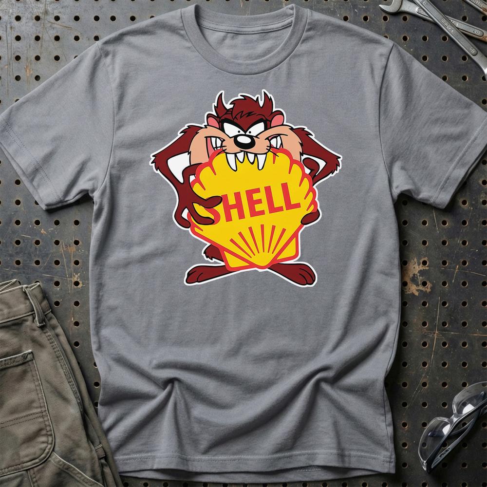 Shell TAZ T-Shirt-Beklædning-Motoroil-Grå Sport-S-Garage Culture Shop- garage - man cave - merchandise