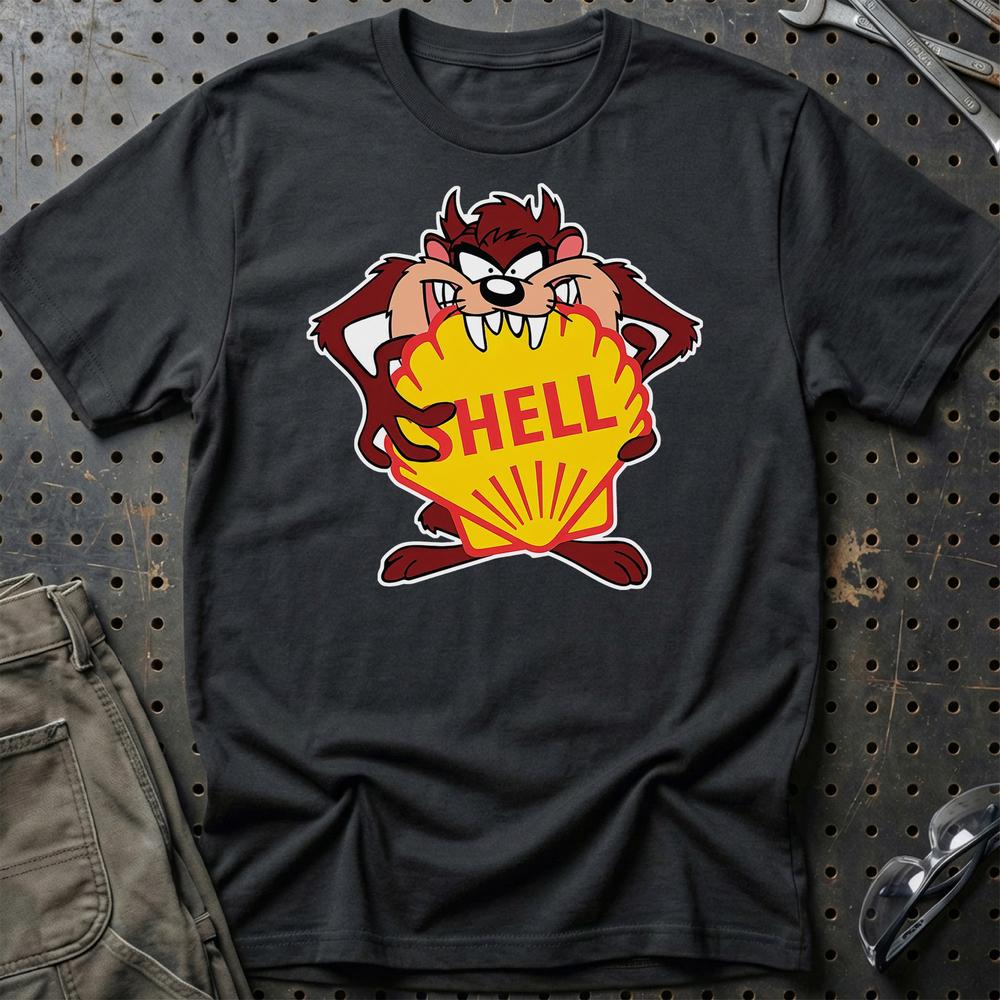 Shell TAZ T-Shirt-Beklædning-Motoroil-Sort-S-Garage Culture Shop- garage - man cave - merchandise