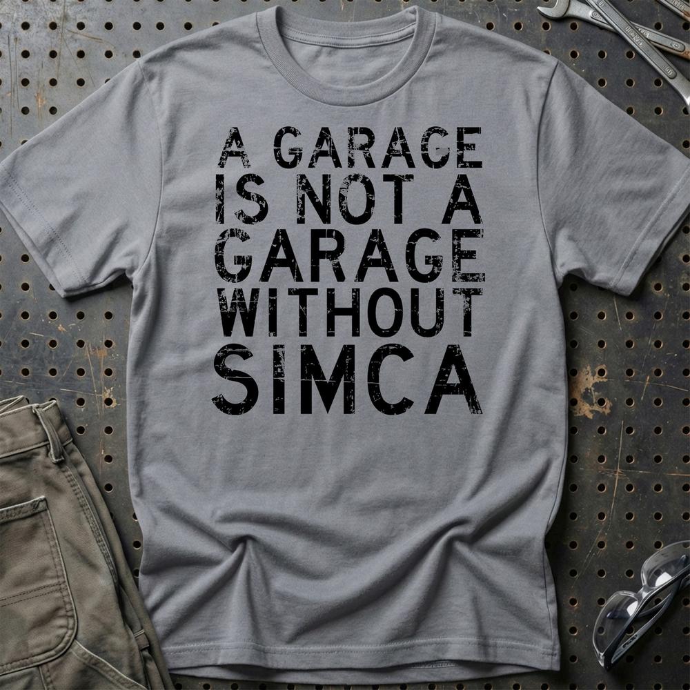 Simca - A Garage Is Not A Garage Without Simca T-Shirt-Beklædning-Simca-Grå Sport-S-Garage Culture Shop- garage - man cave - merchandise