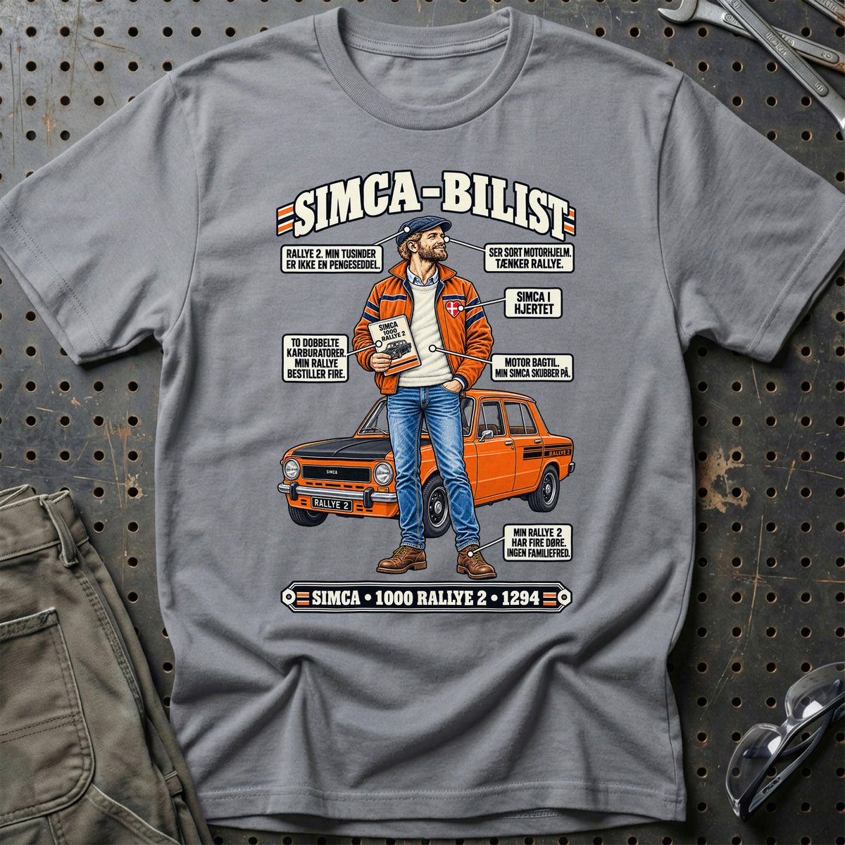 
Simca-Bilist T-Shirt – Grå Sport