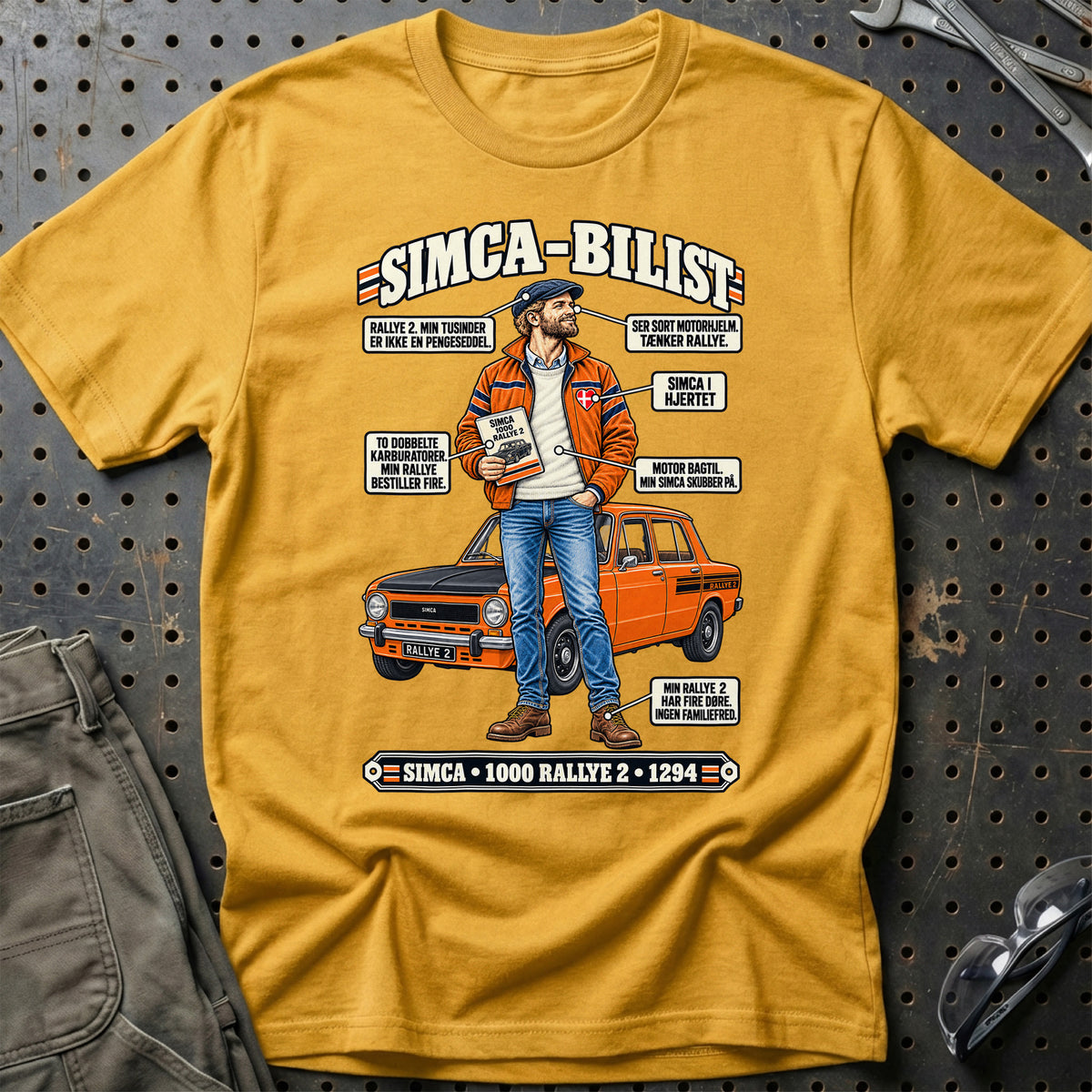 
Simca-Bilist T-Shirt – Guld