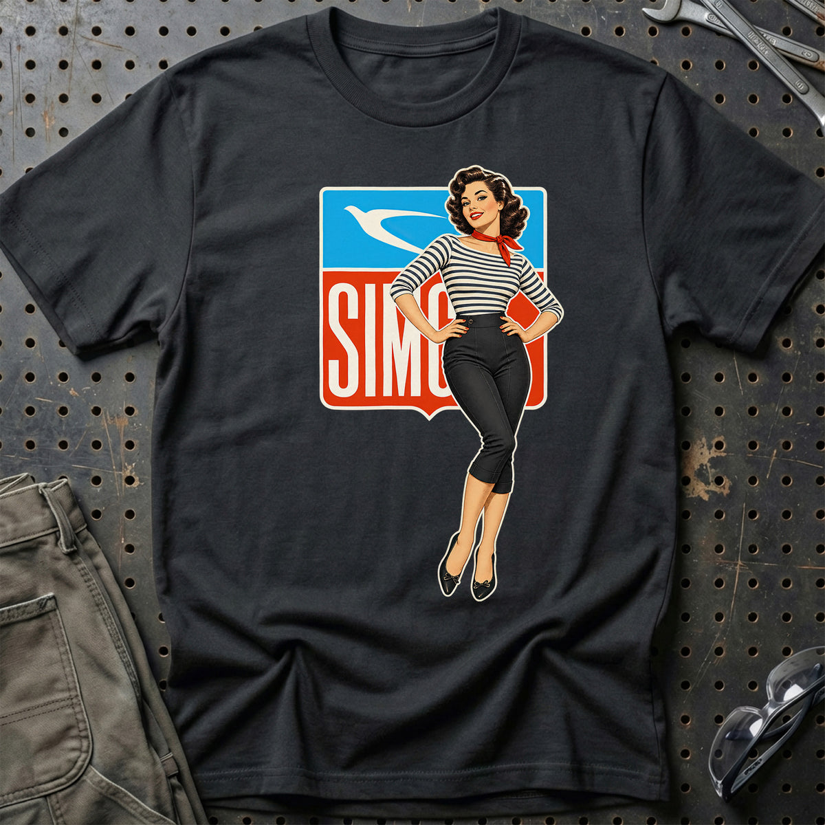 Simca Retro Pinup T-Shirt – Sort