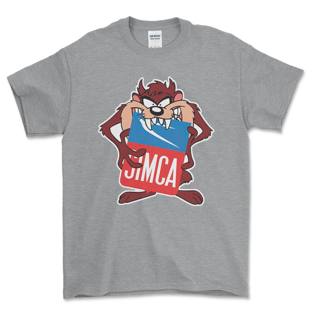 Simca TAZ Unisex T-Shirt , Bomuld-Beklædning-Simca-Grå Sport-S-Forside-Garage Culture Shop- garage - man cave - merchandise