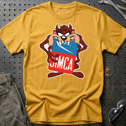Simca TAZ Unisex T-Shirt , Bomuld-Beklædning-Simca-Guld-S-Garage Culture Shop- garage - man cave - merchandise