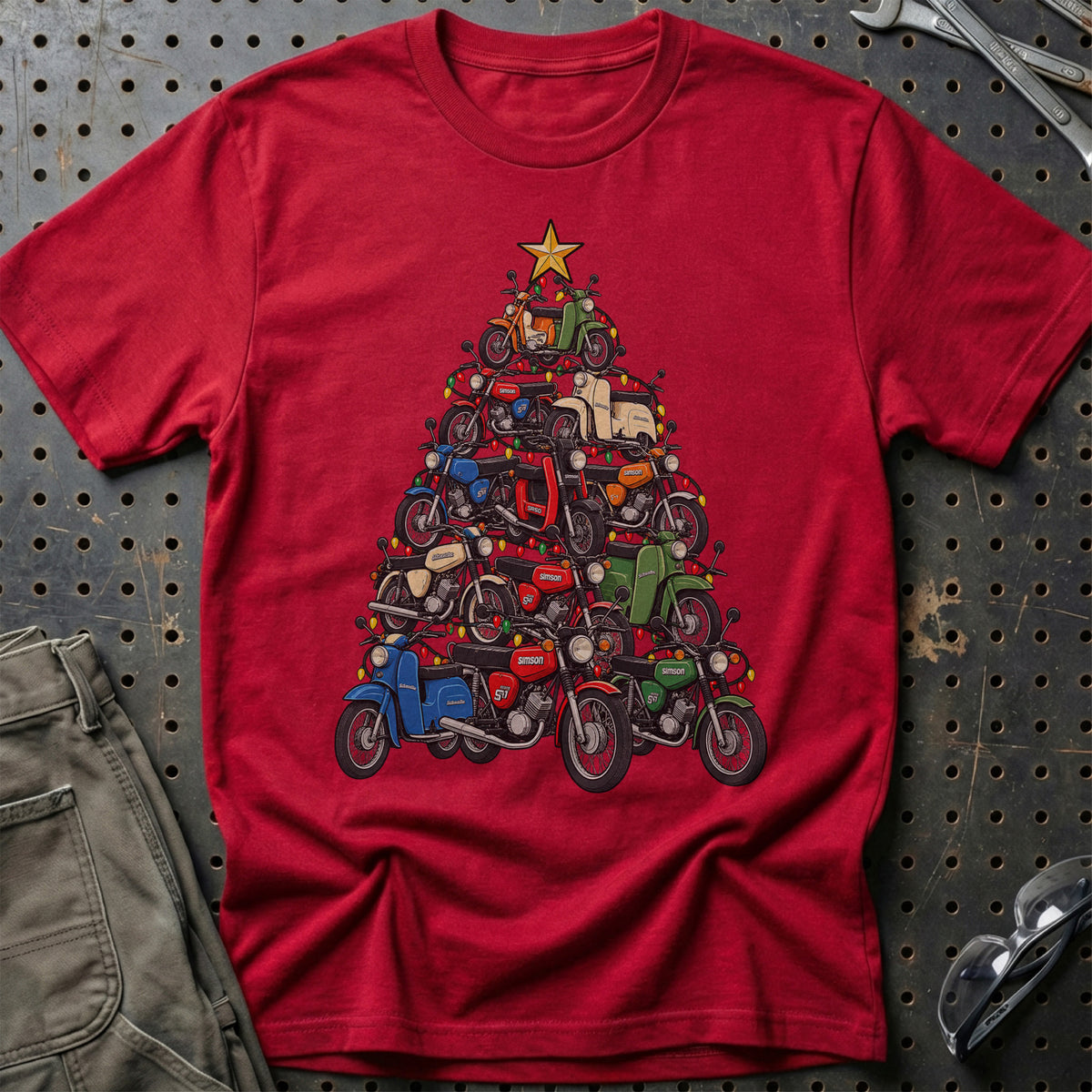 Simson Juletræ T-Shirt – Rød