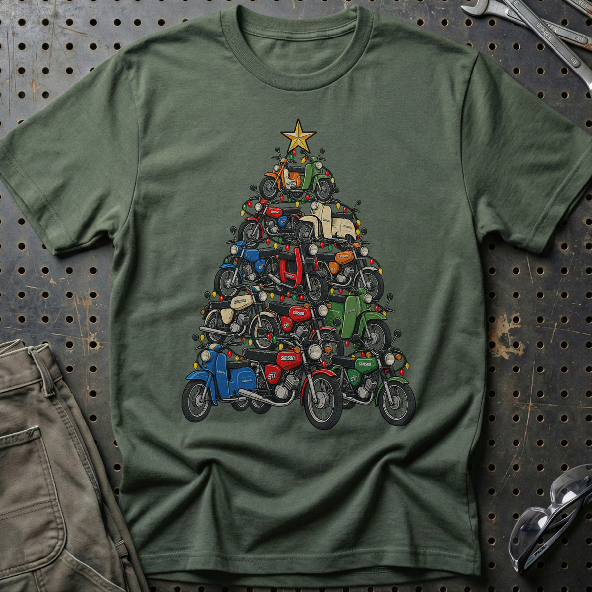 Simson Juletræ T-Shirt – Grøn Militær