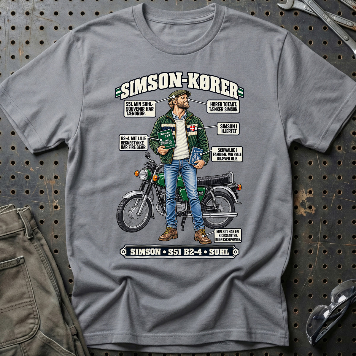 
Simson-Kører T-Shirt – Grå Sport