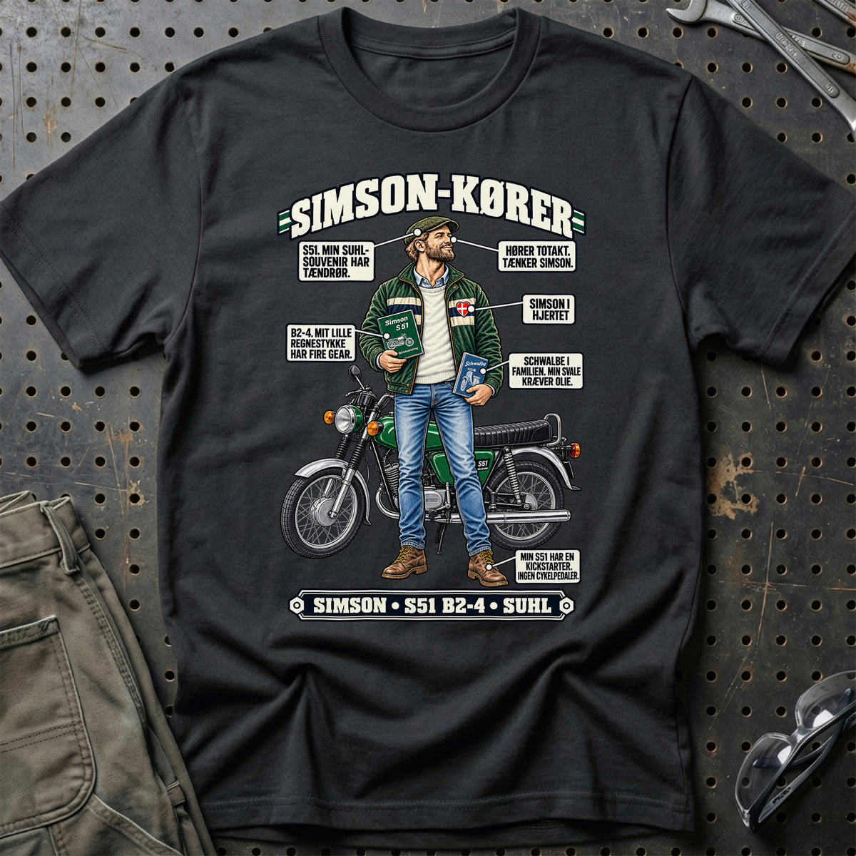 
Simson-Kører T-Shirt – Sort