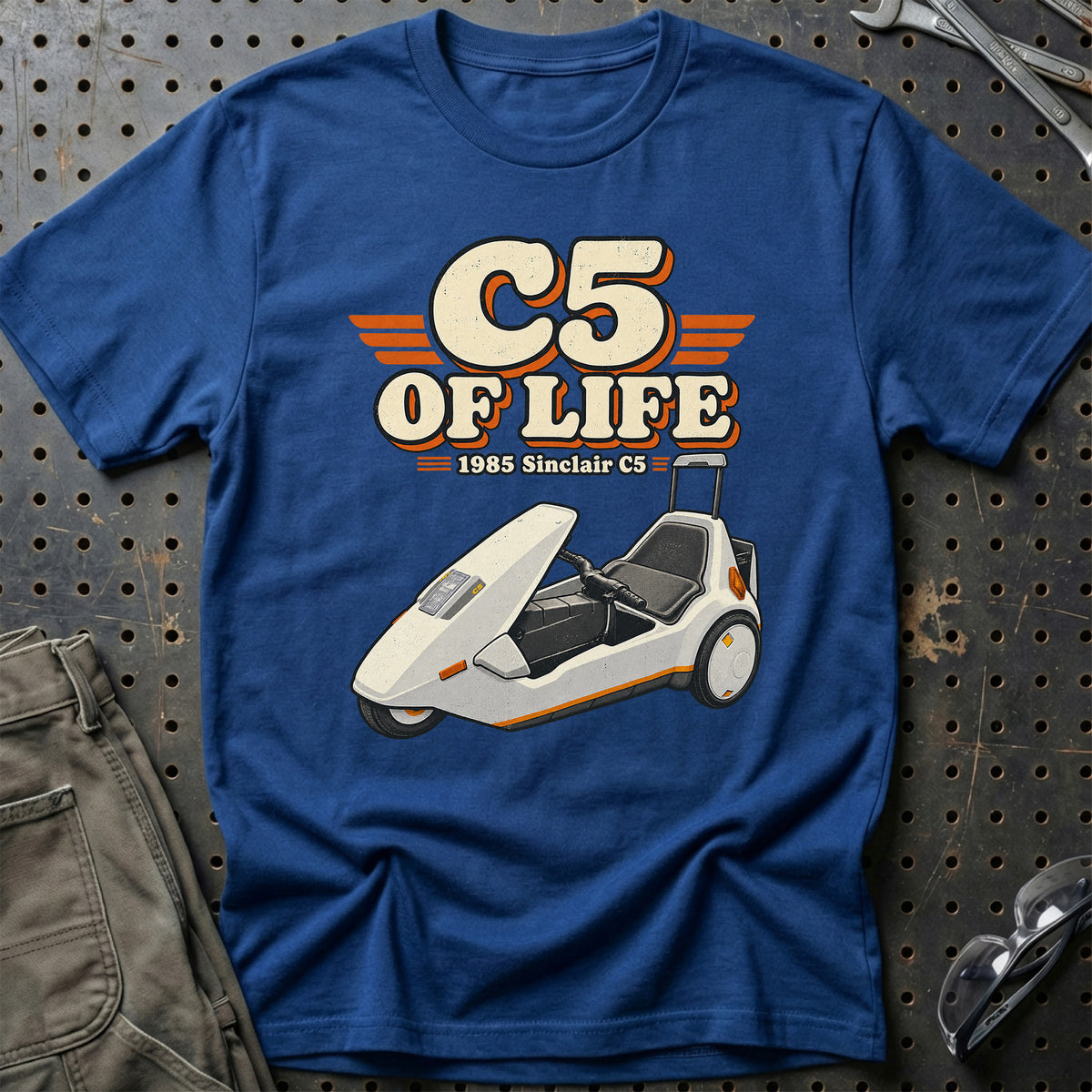 
Sinclair C5 1985 – C5 of Life T-Shirt – Blå Royal