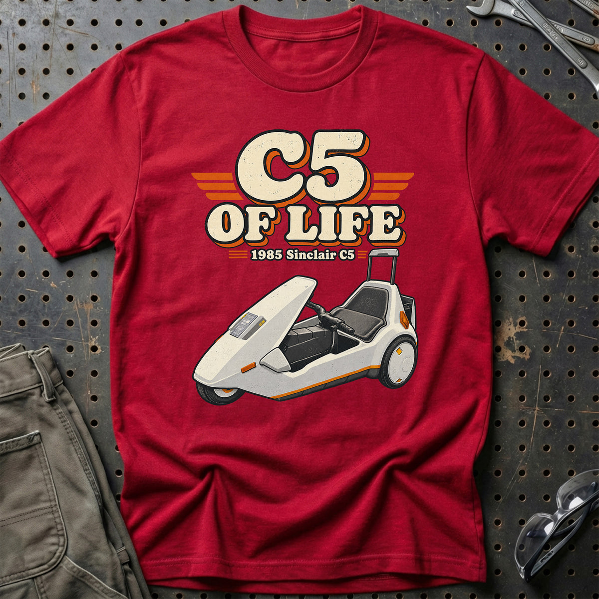 
Sinclair C5 1985 – C5 of Life T-Shirt – Rød