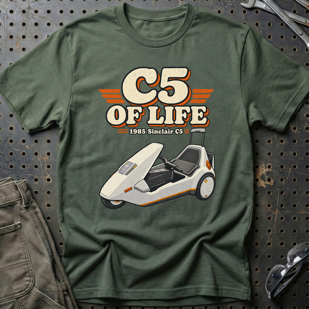 
Sinclair C5 1985 – C5 of Life T-Shirt – Grøn Militær