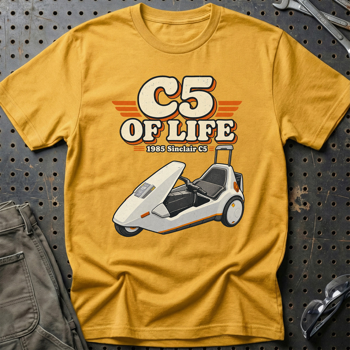 
Sinclair C5 1985 – C5 of Life T-Shirt – Guld