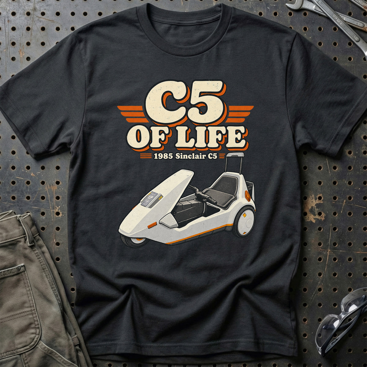 
Sinclair C5 1985 – C5 of Life T-Shirt – Sort