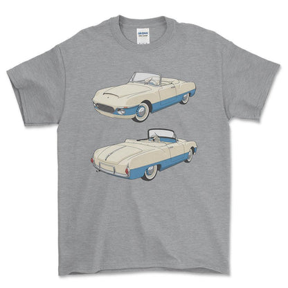 Skoda 440 Spartak Roadster - One Line Style Unisex T-Shirt-Beklædning-Skoda-Grå Sport-S-Forside-Garage Culture Shop- garage - man cave - merchandise