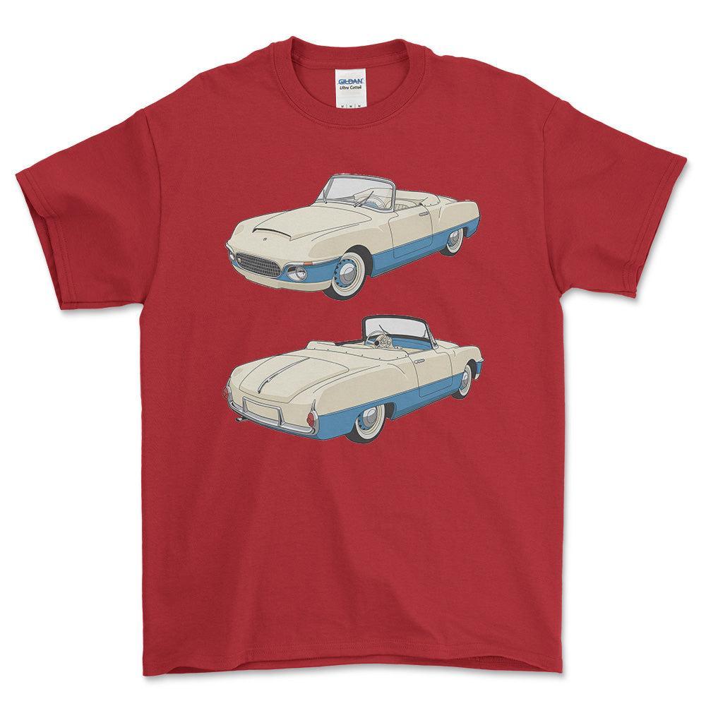 Skoda 440 Spartak Roadster - One Line Style Unisex T-Shirt-Beklædning-Skoda-Rød-S-Forside-Garage Culture Shop- garage - man cave - merchandise