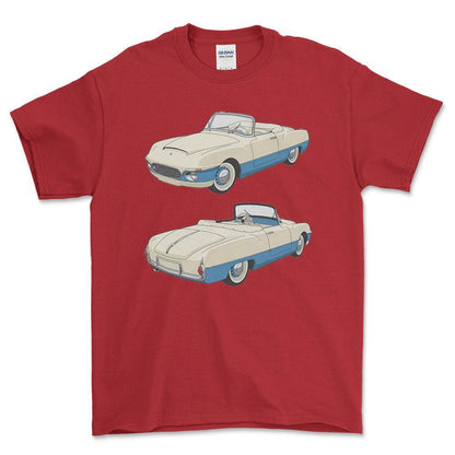 Skoda 440 Spartak Roadster - One Line Style Unisex T-Shirt-Beklædning-Skoda-Rød-S-Forside-Garage Culture Shop- garage - man cave - merchandise