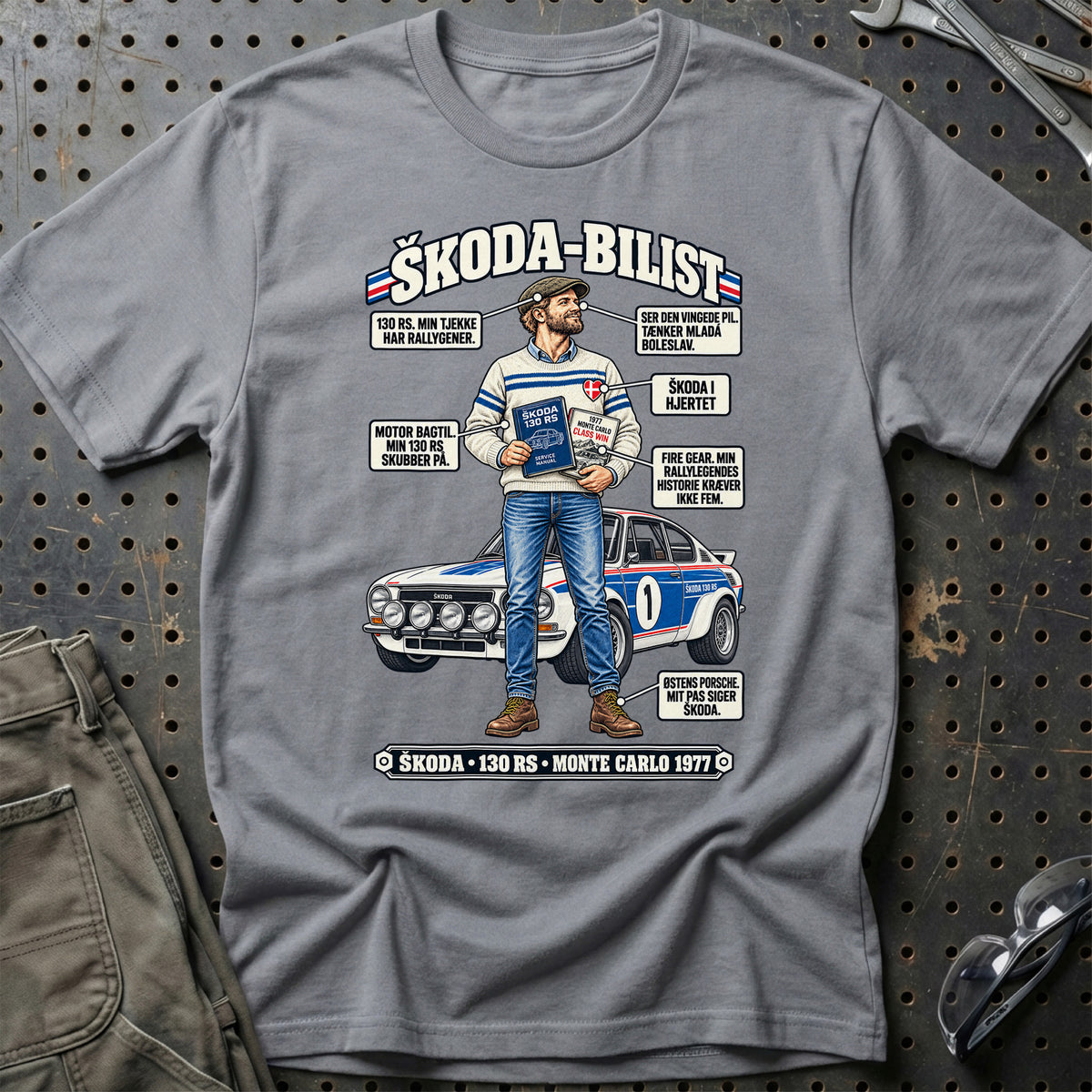 
Škoda-Bilist T-Shirt – Grå Sport