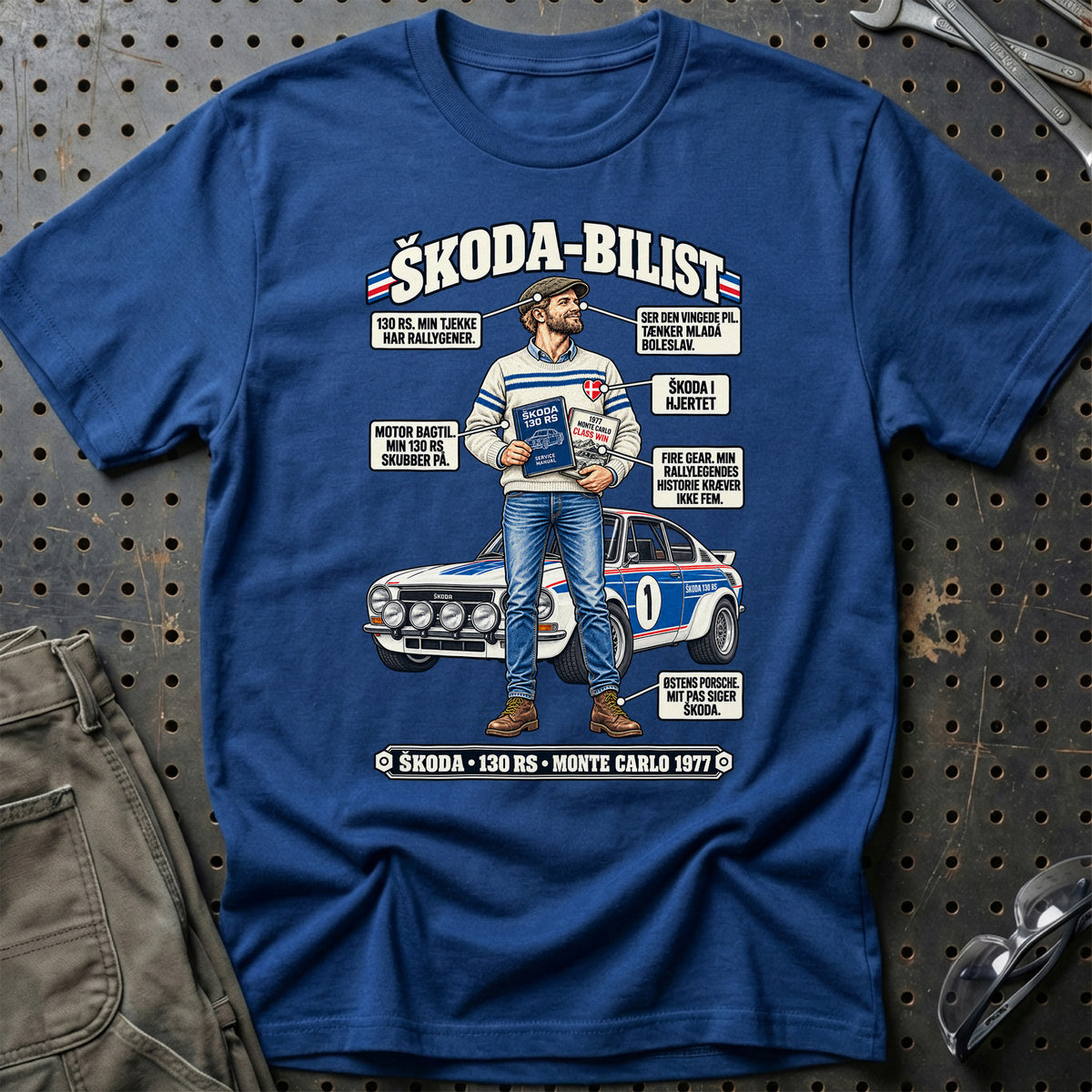 
Škoda-Bilist T-Shirt – Blå Royal