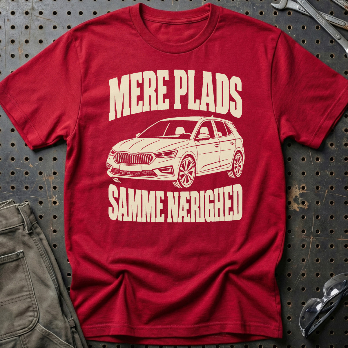 
Škoda Fabia IV – Mere plads samme nærighed – Unisex T-Shirt – Rød