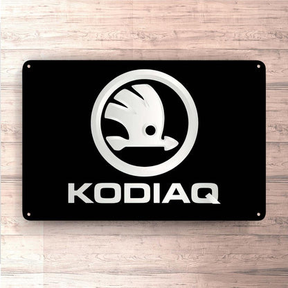 Škoda Kodiaq Skilte, Musemåtte, Dørmåtte , Plakat-Skilte-Skoda-Garage Culture Shop- garage - man cave - merchandise