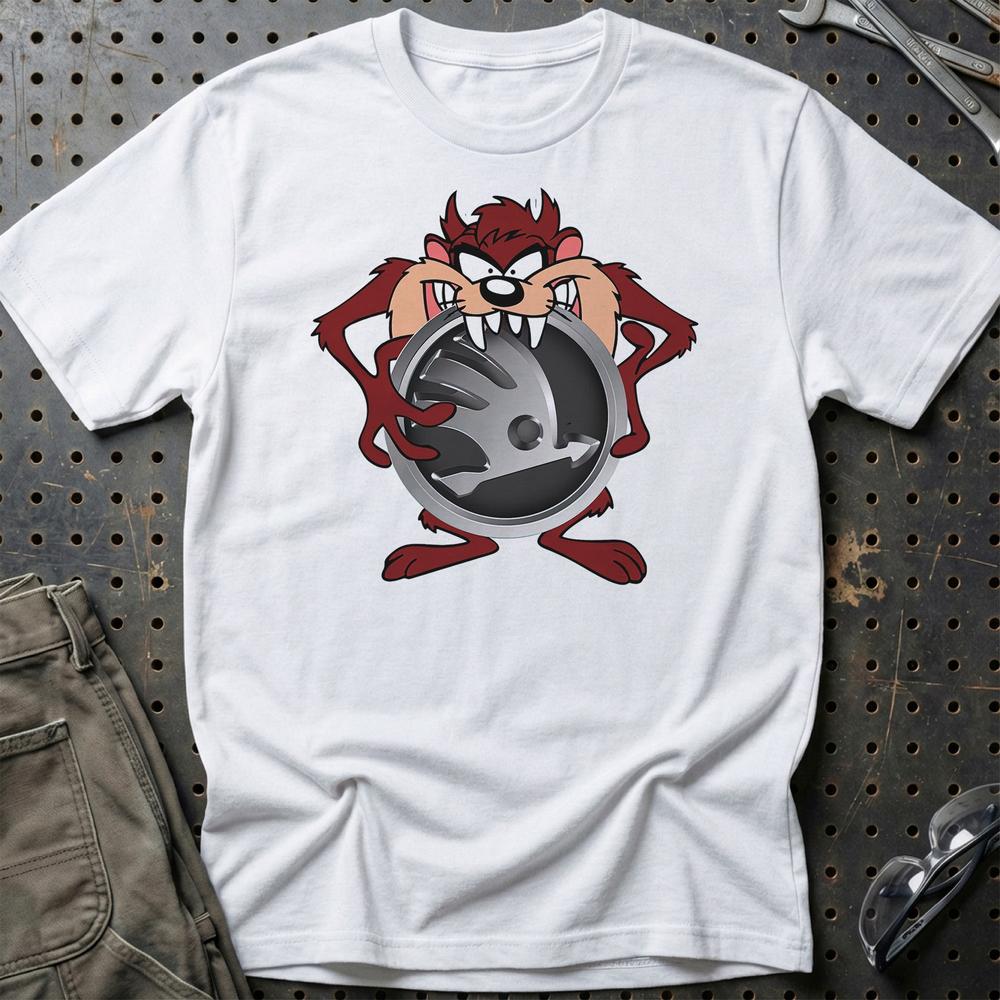 Skoda TAZ T-Shirt-Beklædning-Skoda-Hvid-S-Garage Culture Shop- garage - man cave - merchandise
