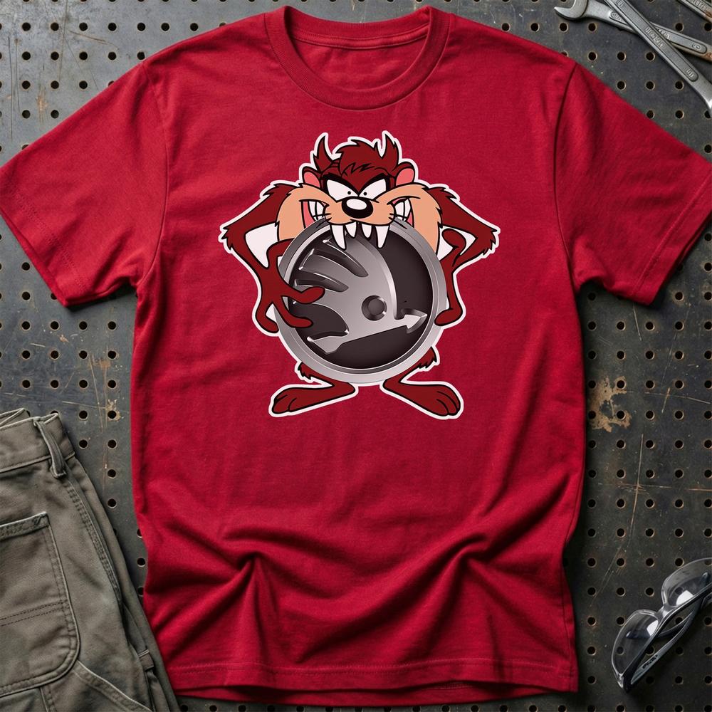 Skoda TAZ T-Shirt-Beklædning-Skoda-Rød-S-Garage Culture Shop- garage - man cave - merchandise