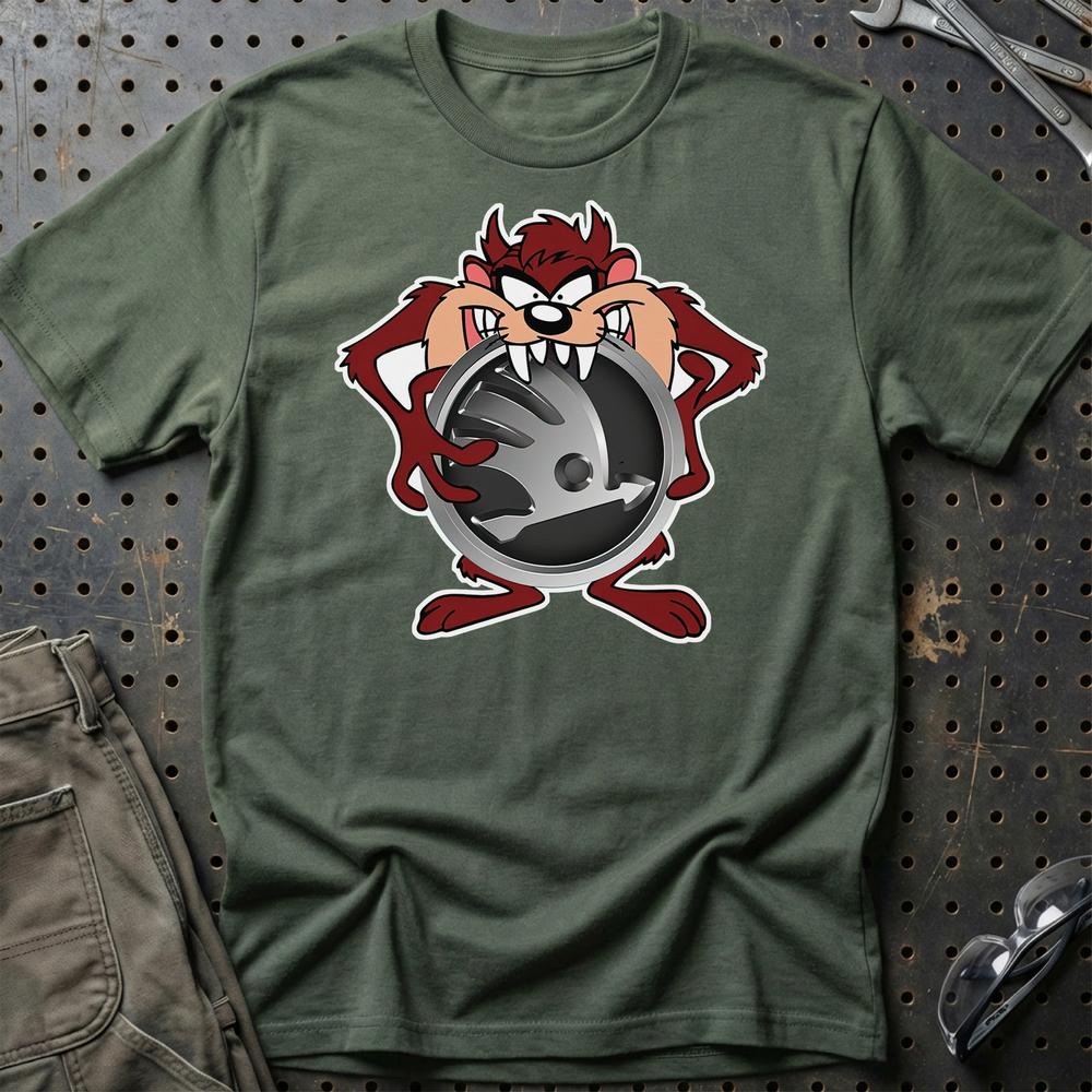 Skoda TAZ T-Shirt-Beklædning-Skoda-Grøn Militær-S-Garage Culture Shop- garage - man cave - merchandise