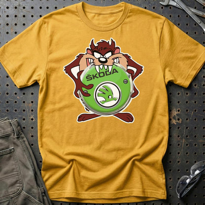 Skoda TAZ Unisex T-Shirt , Bomuld-Beklædning-Skoda-Guld-S-Garage Culture Shop- garage - man cave - merchandise