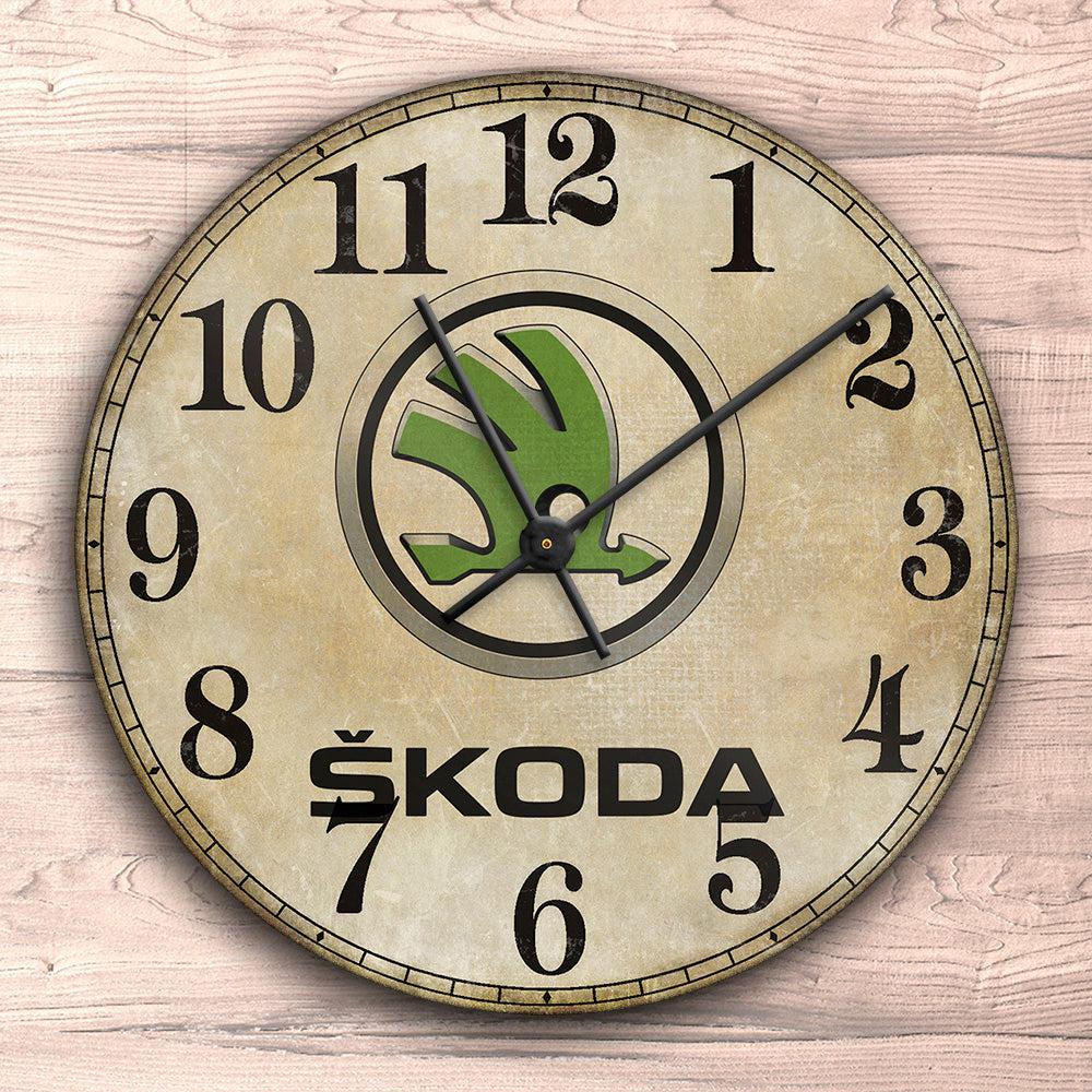 Skoda Vægur Rundt-Clock-Skoda-Garage Culture Shop- garage - man cave - merchandise