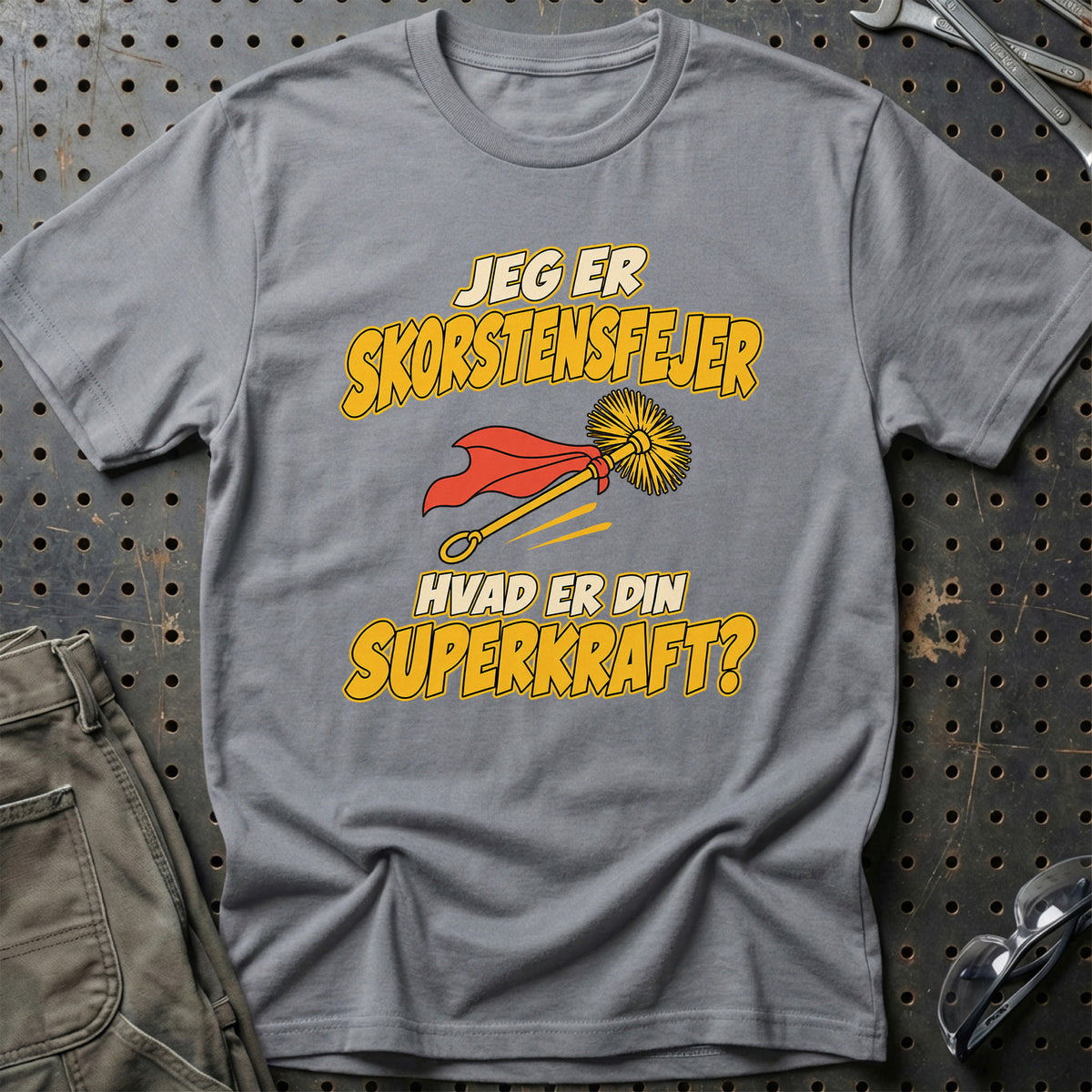 
Skorstensfejer – Hvad er din superkraft? – Unisex T-Shirt – Grå Sport