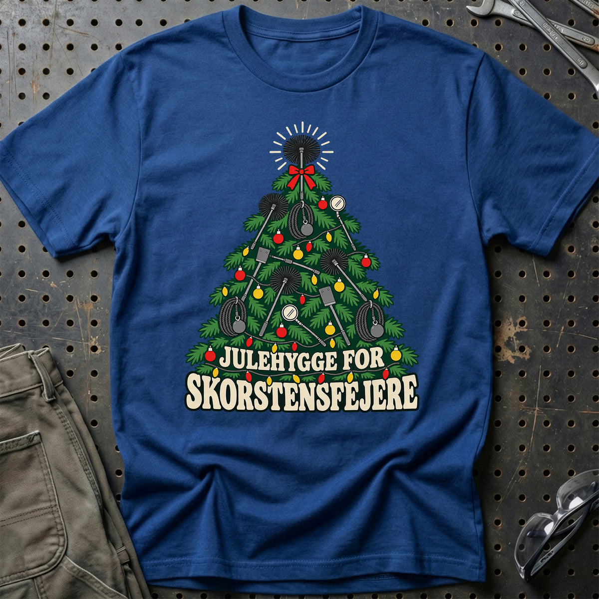 
Skorstensfejer – Julehygge – Unisex T-Shirt – Blå Royal